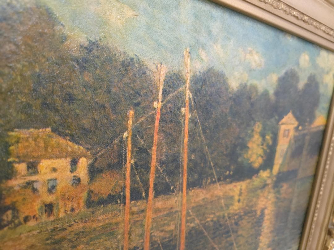 M▽モネ 絵画 レプリカ 複製画 プリキャンバス 額縁 (38302) - メルカリ