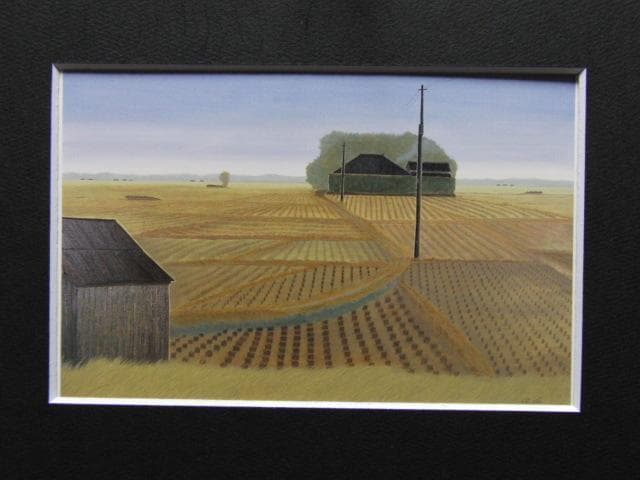 久保木彦【水郷昼餉の頃】希少な額装用画集より、状態良好、新品高級額装付