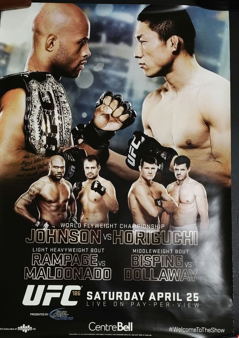 UFC186ポスターデメトリアス・ジョンソンvs堀口恭司タイトル戦大型ポスター