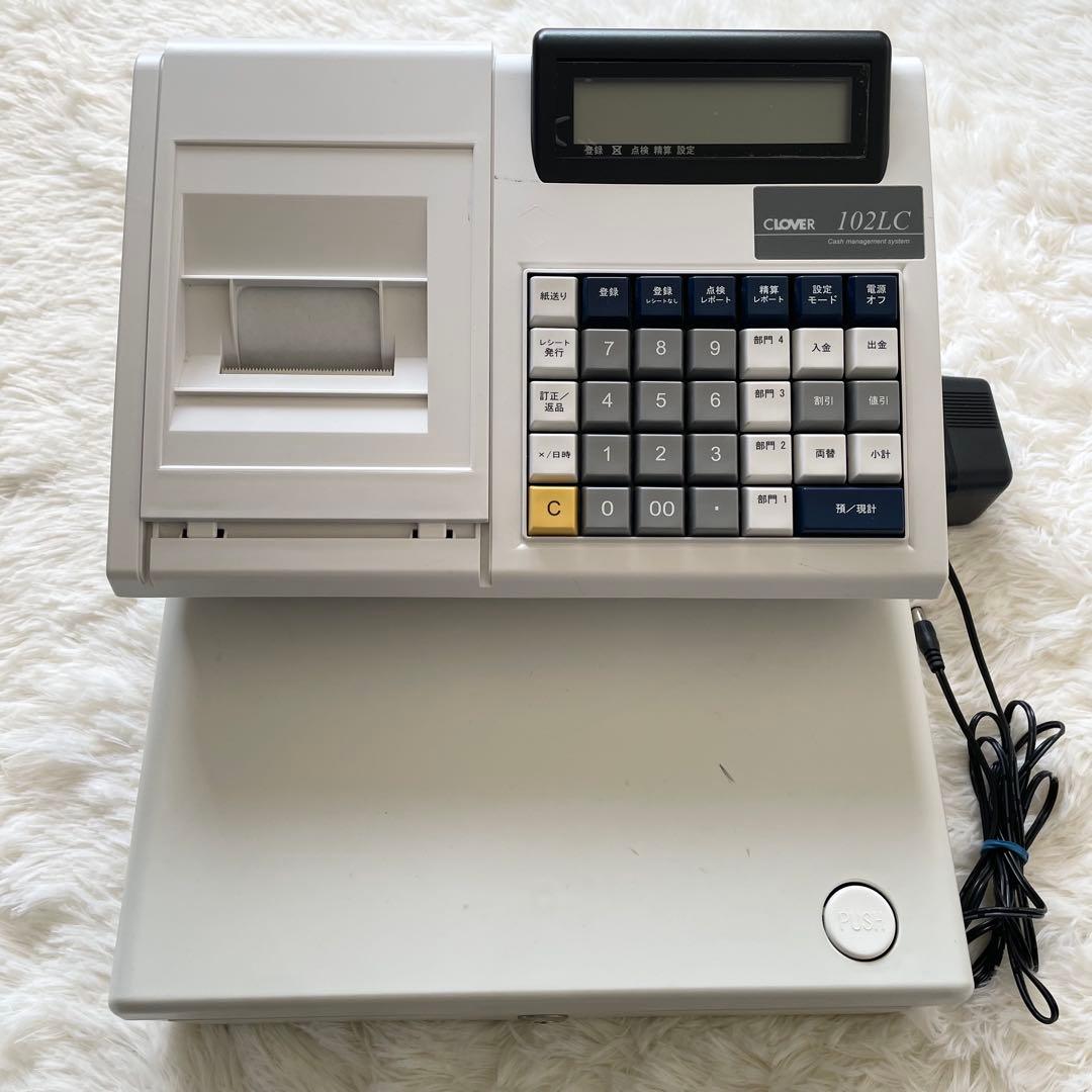 CLOVER 102LC レジスター 本体と新品ロール紙8本セット - メルカリ