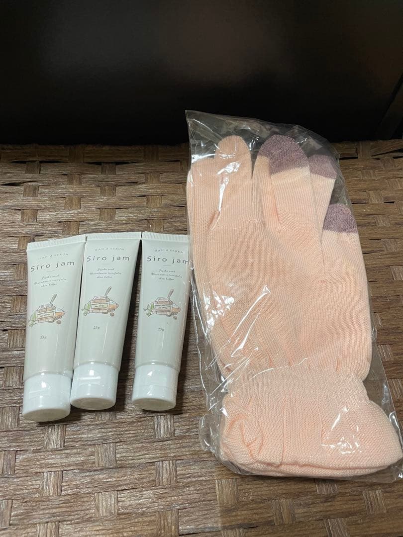 Siro jam ハンドクリーム3本と手袋セット