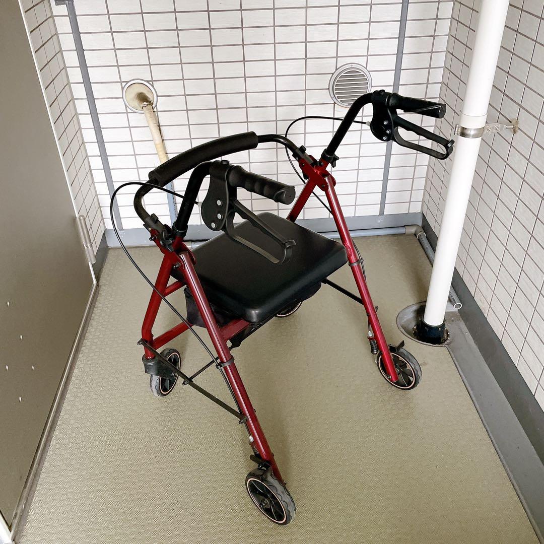 HAIBOO 歩行器 高齢者用 折りたたみ 軽量 低め 座れる シルバーカー