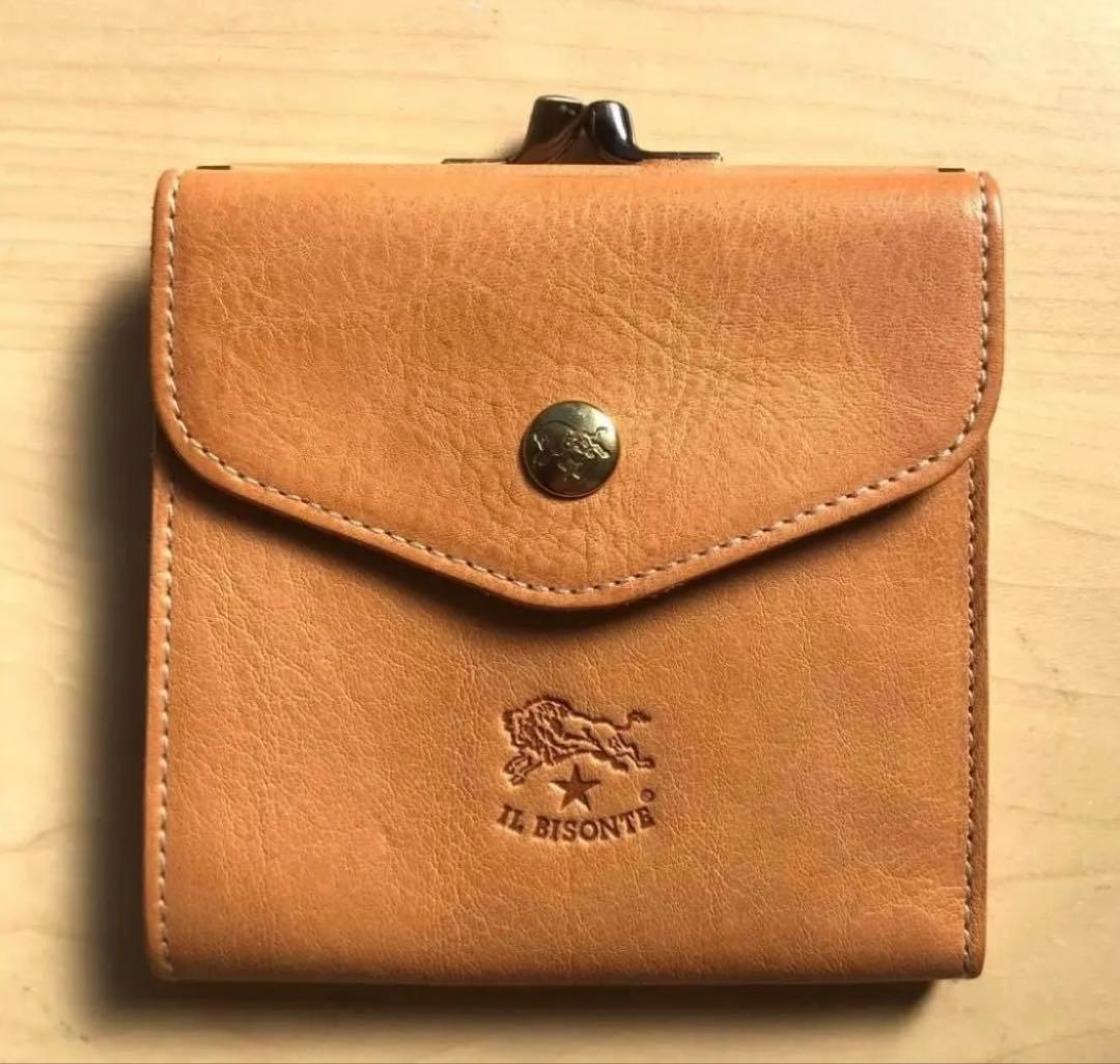 【定価40,150円】IL BISONTE イルビゾンテ 財布 レザー がま口