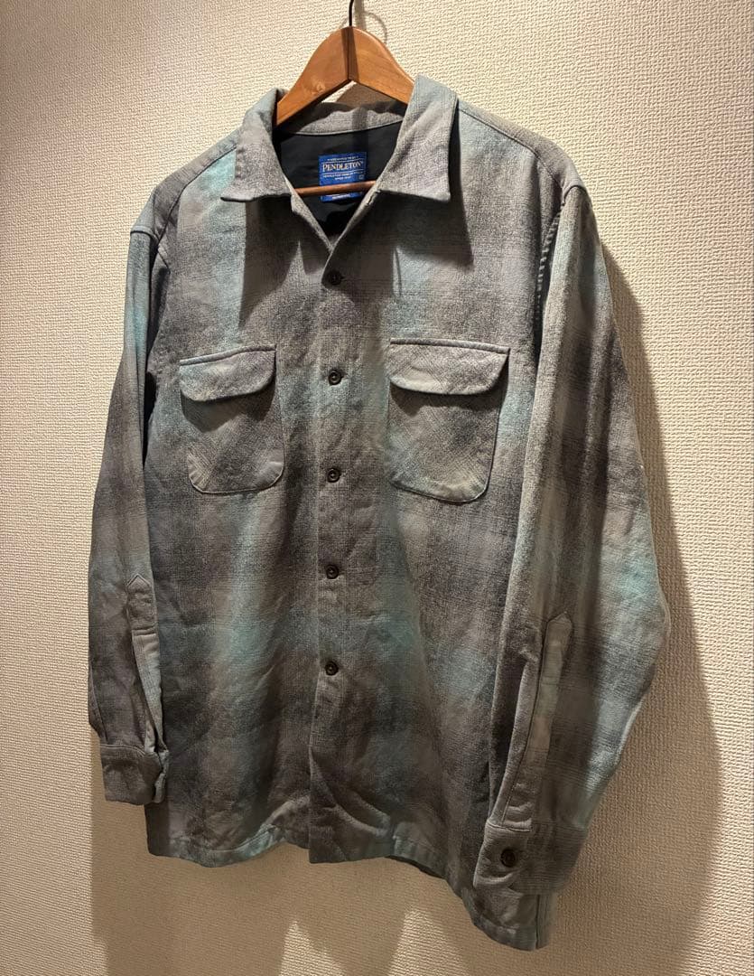 PENDLETON ボードシャツ L オンブレ ターコイズ ペンドルトン PENDLETON ペンドルトン BOARD Fitted オンブレ チェック シャツ Brown
