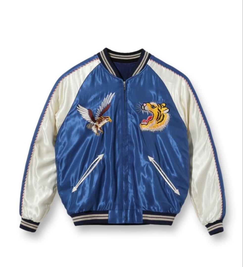 【今月までSALE】テーラー東洋　希少サイズ　スカジャン　リバーシブル　鷹　虎