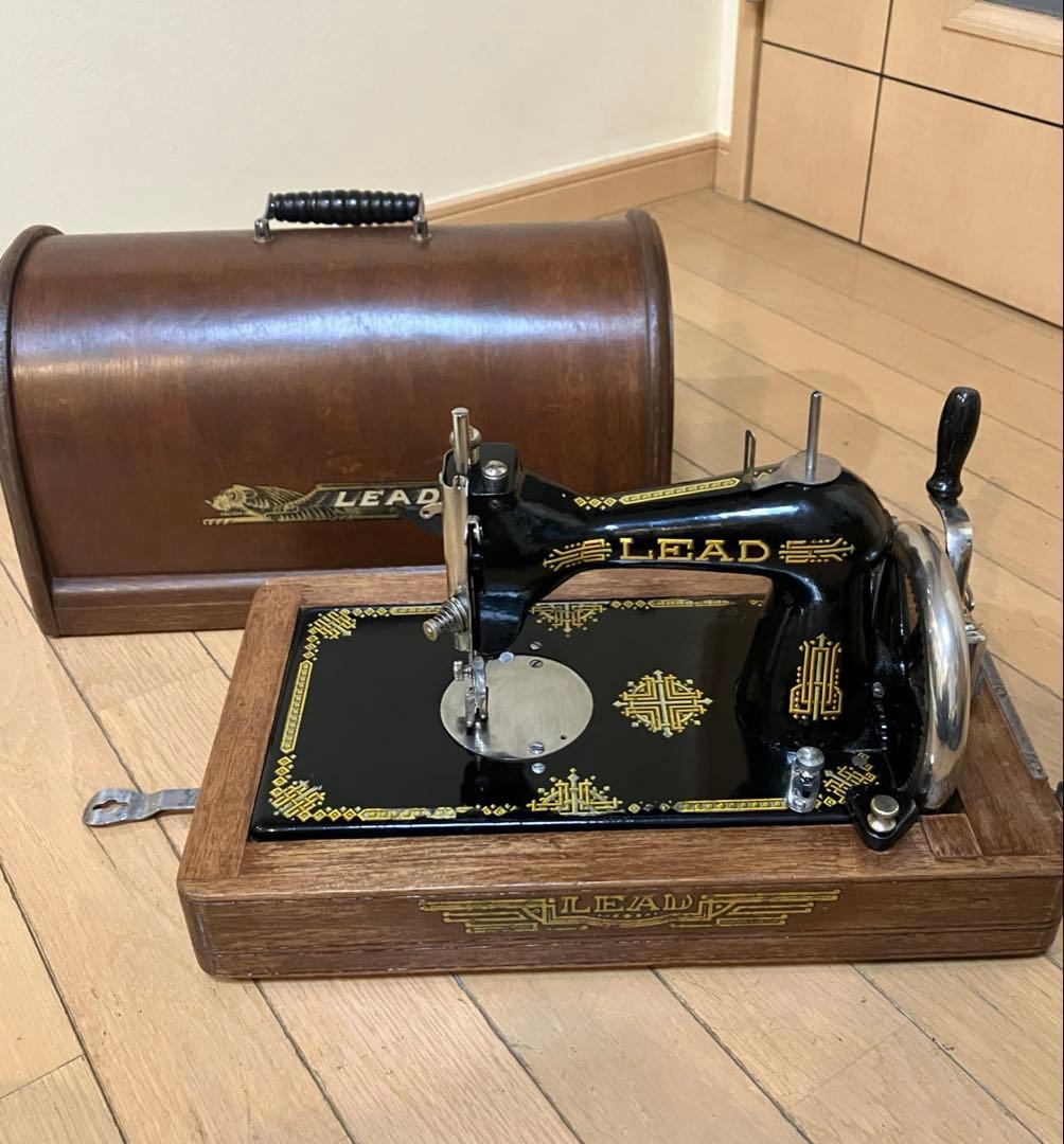 LEADチェーンステッチ・ミシン★整備・調整機★実働単環ミシン★昭和アンティーク