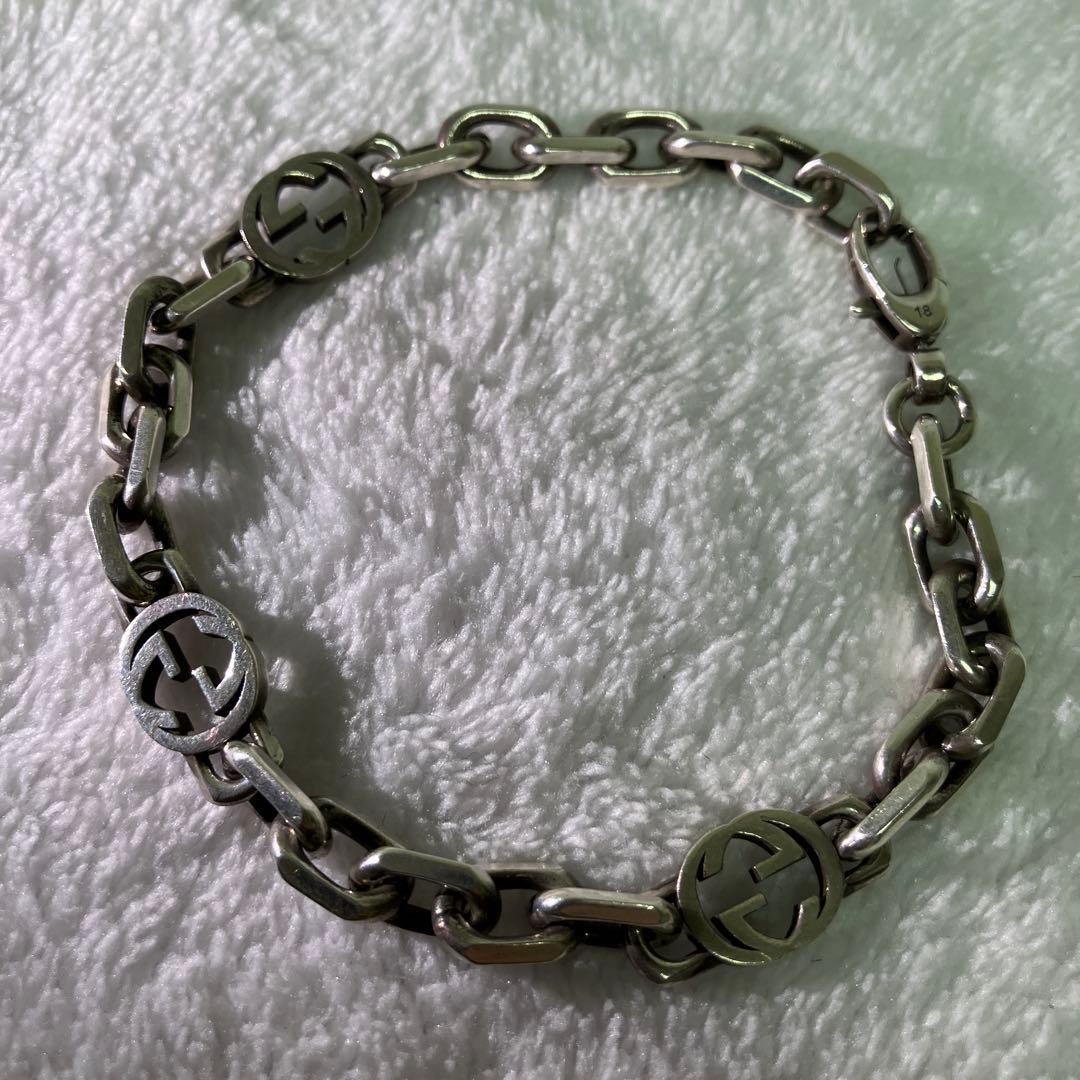 GUCCI インターロッキングG ブレスレット ※留め具部分壊れてる