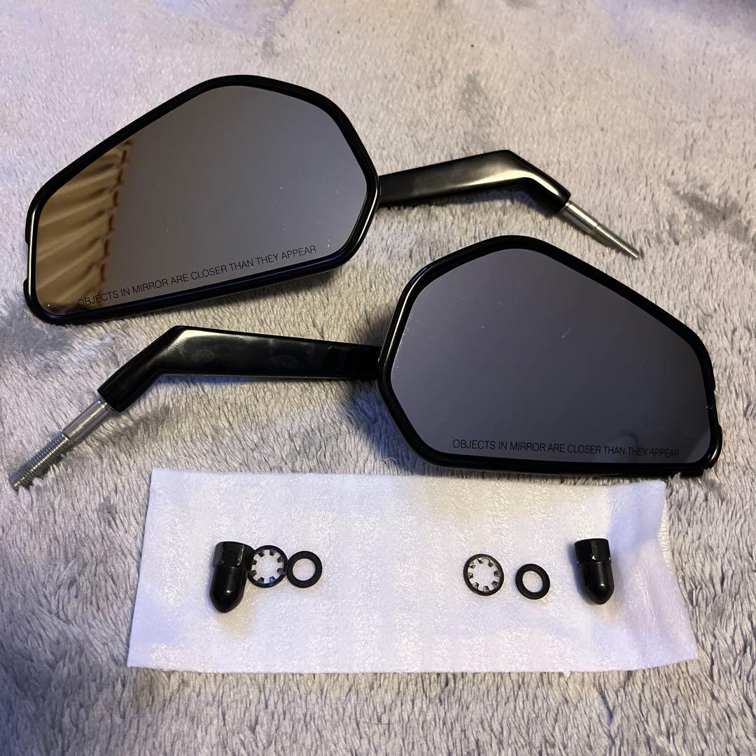 HARLEY-DAVIDSON エンパイア　ミラーセット　ブラック／シルバー