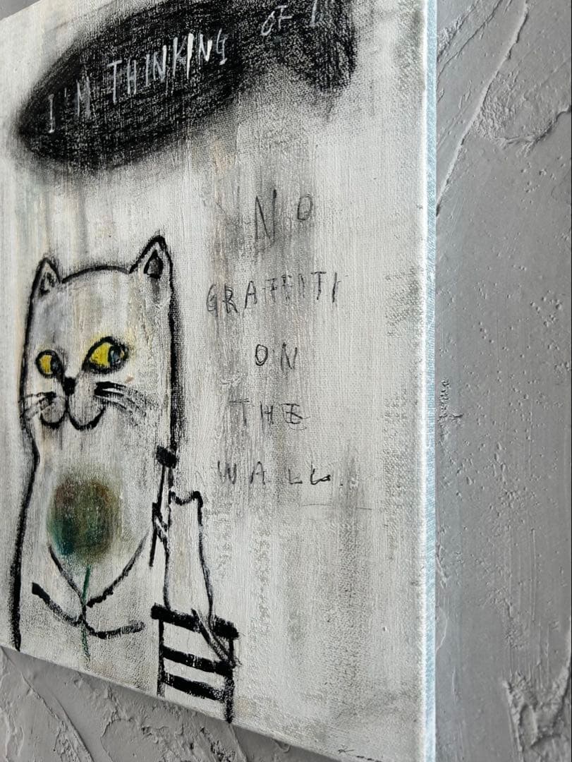 原画/絵画/猫/インテリア/Graffiti on the wall - メルカリ