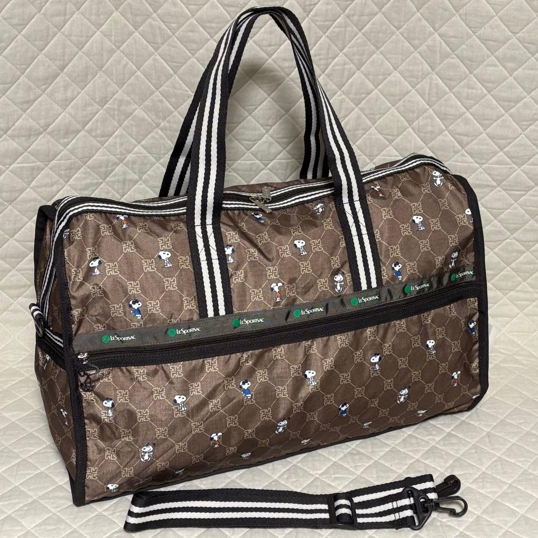 レスポートサック　スヌーピーレモノグラム　ボストンバッグ　ラージウィークエンダー