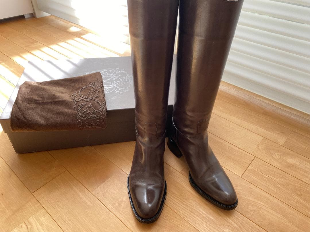 【美品】sartore シングルバックベルト・ロングブーツ／34 1/2 ①