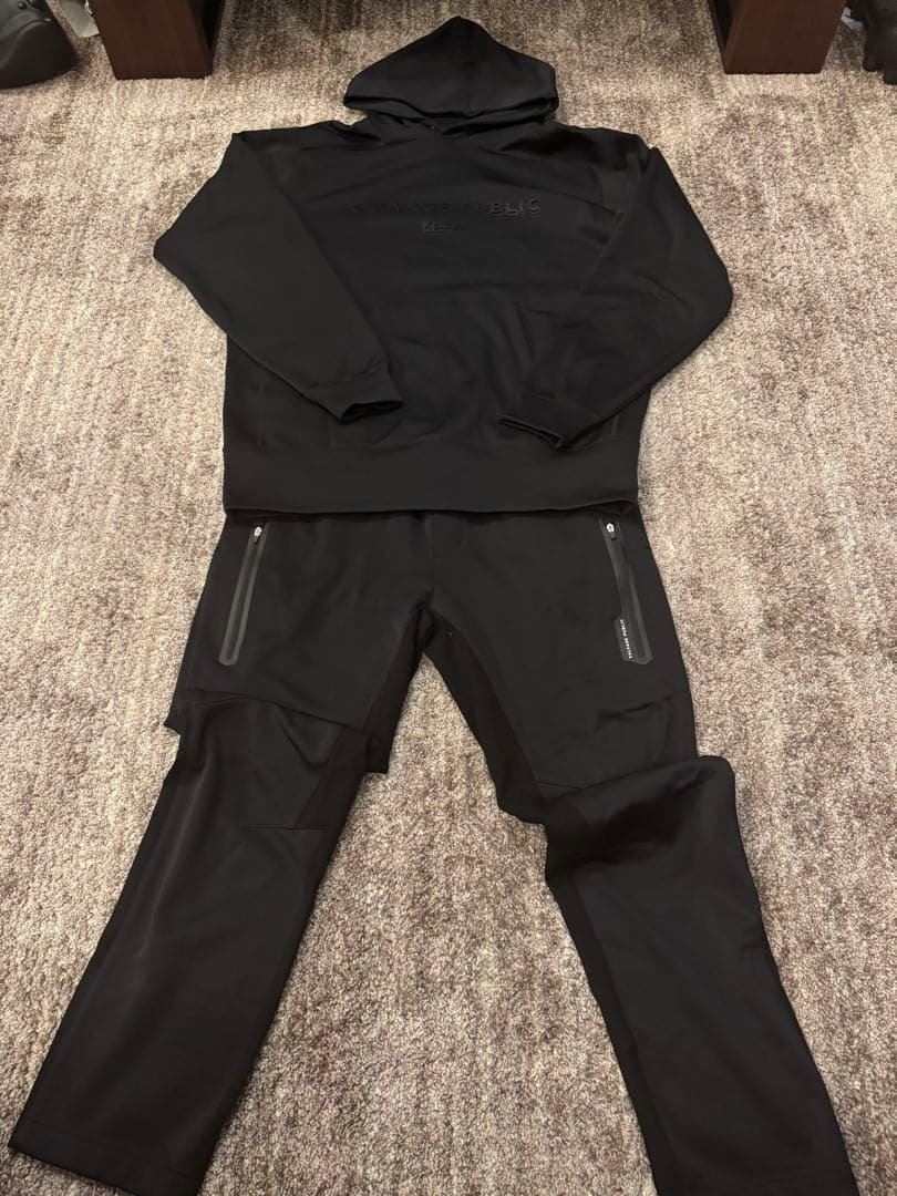 SALVAGE PUBLIC ブラックジャージ上下セット