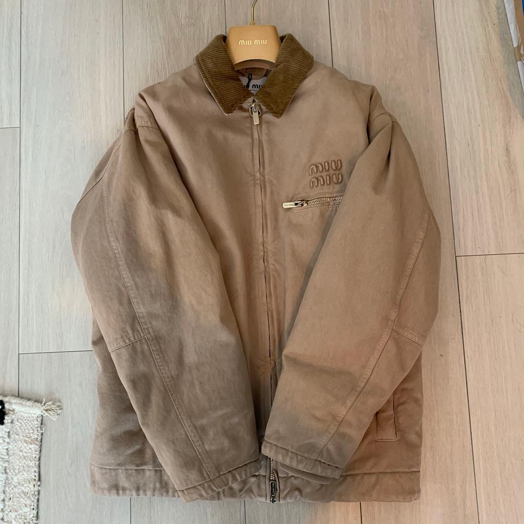 MIU MIU ガーメントダイ コットンギャバジンジャケット 38