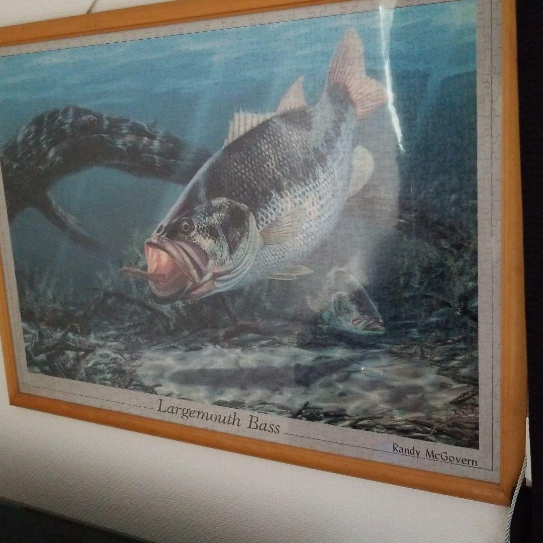 1000ピースパズルブラックバス額入り - メルカリ