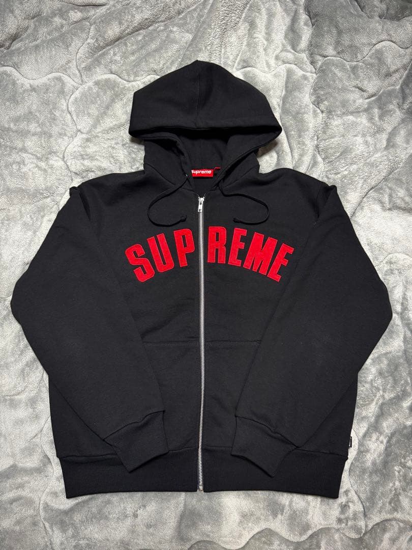 Supreme アーチロゴ サーマル ジップアップ フーディ