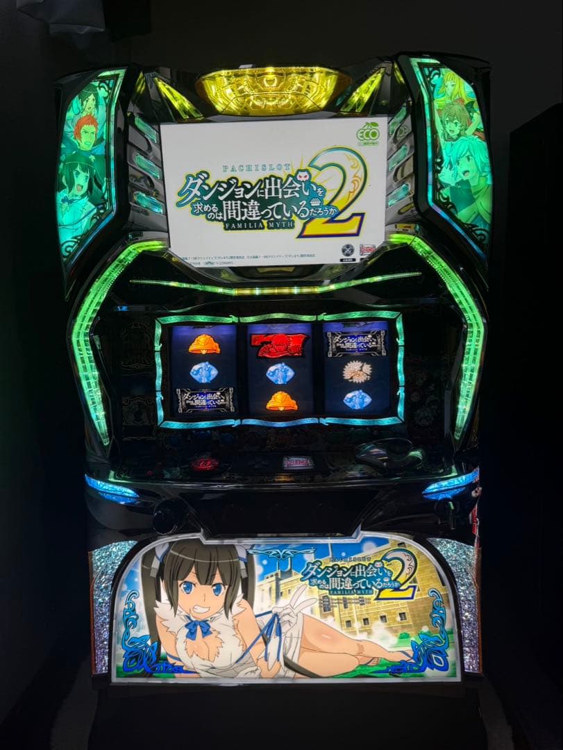 引き取り希望　ダンまち2 実機 ダンまち2 パチスロ 実機 本体 メダル不要機セット ダンジョンに出会い