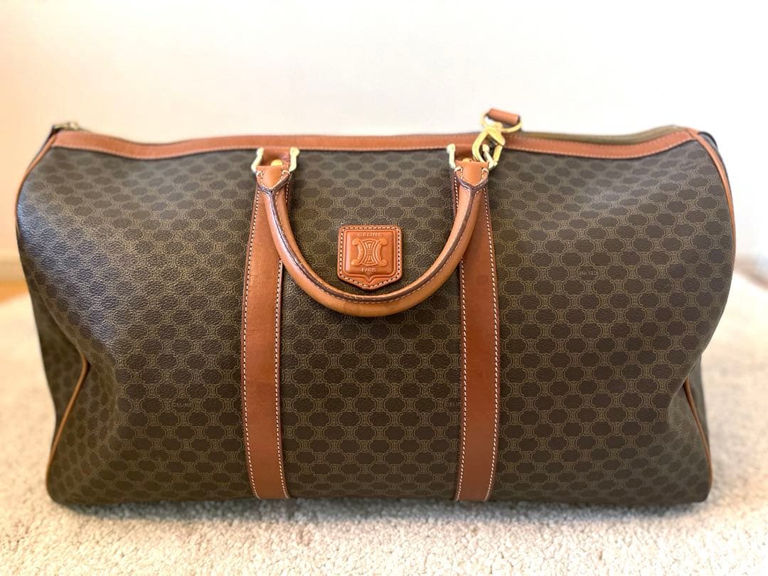 CELINE ボストンバック　マカダム柄　旅行用