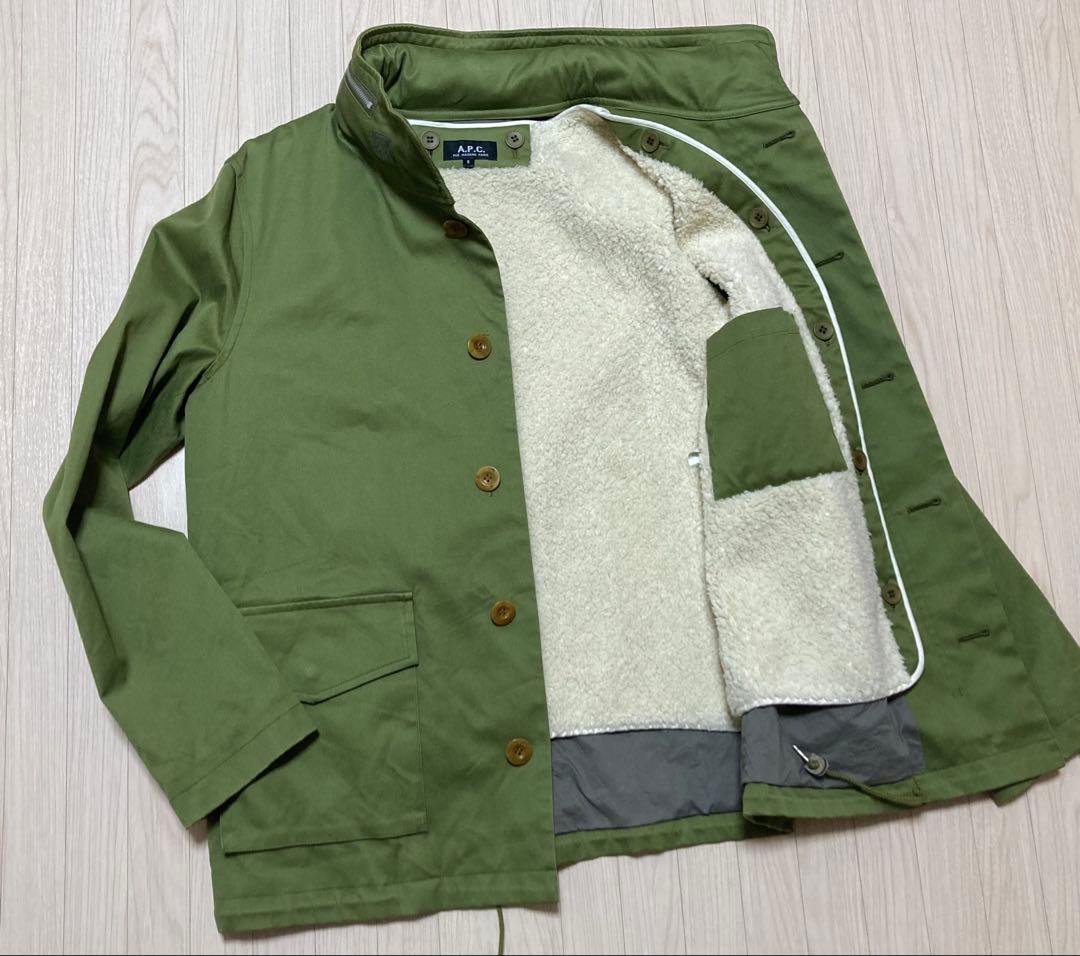 【週末セール】美品！A.P.C. アーペーセー コットンブルゾン ボアライナー付