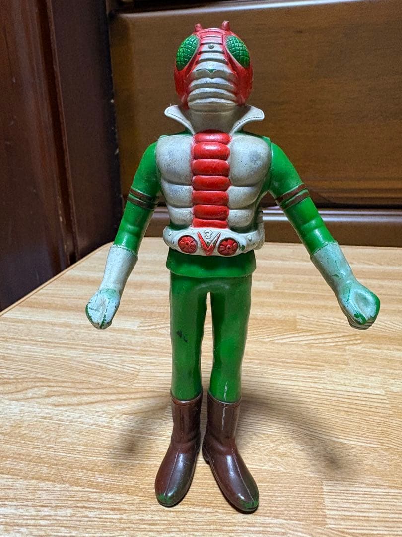 昭和レトロ当時物仮面ライダーV3ソフビ フィギュアポピー旧バンダイナムコ日本製