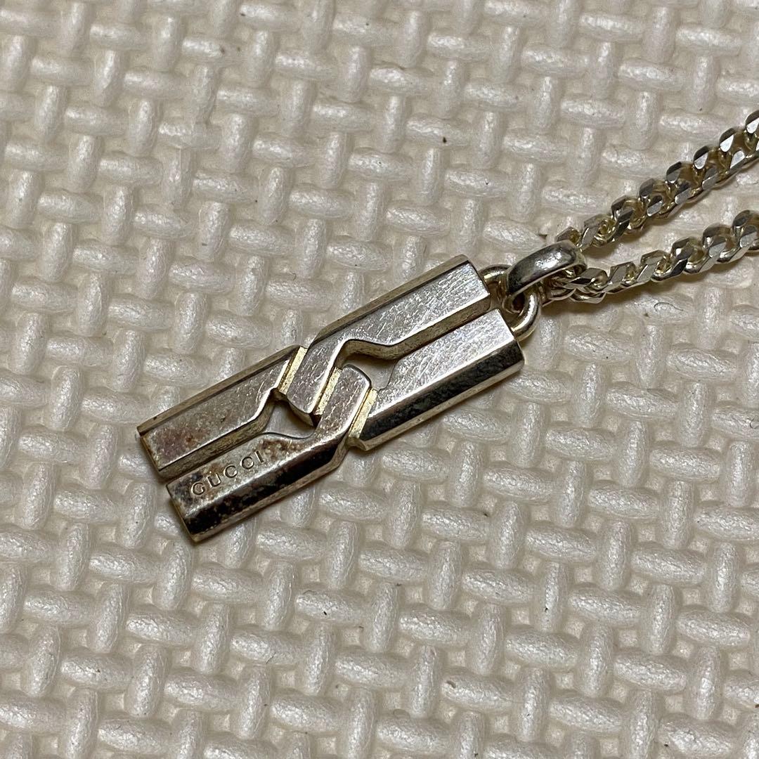 グッチ GUCCI ノット インフィニティ プレート ネックレス Ag925