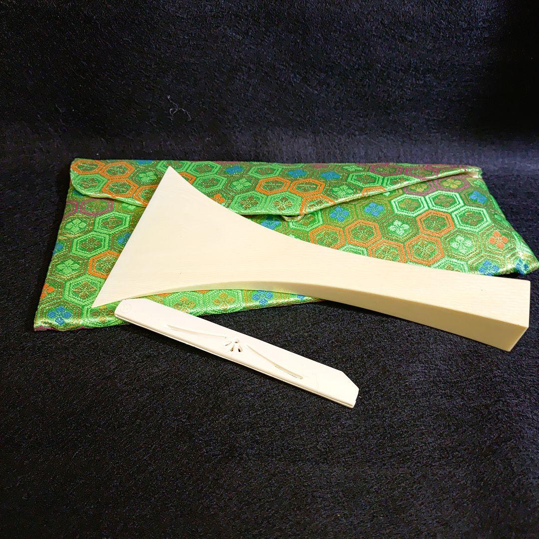 三味線バチ 縞々 ケース付き