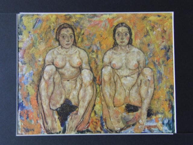 エゴン・シーレ、【うずくまるふたりの女（未完成）】、希少な画集画