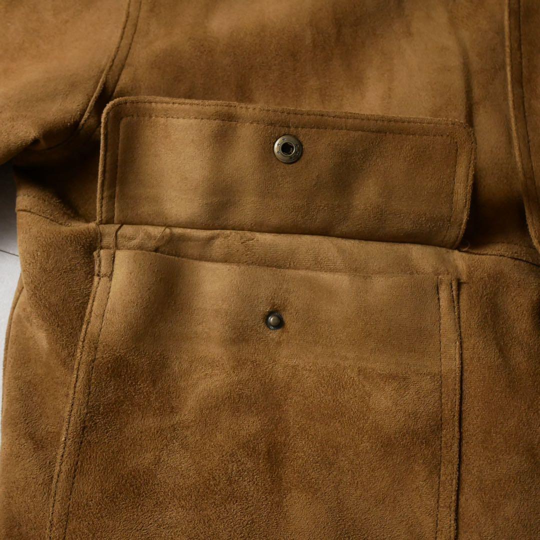 ユーロ A2 スエードレザージャケット キャメル XL - メルカリ