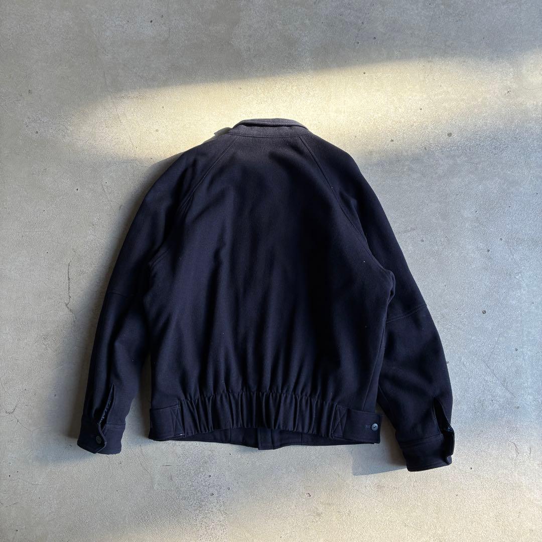 90s VINTAGE ジップ ウール ハリントンジャケット L相当
