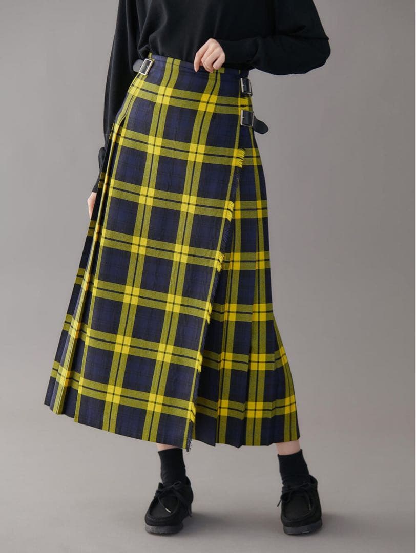 Bshop /オニールオブダブリン /ウーステッドウール ロングキルトスカート