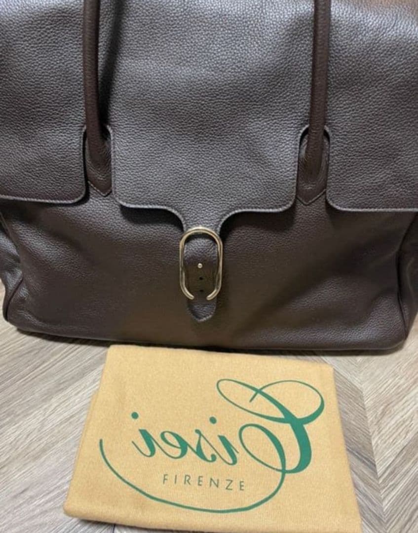 【美中古】Cisei フラップトートバッグ　983 ダークブラウン