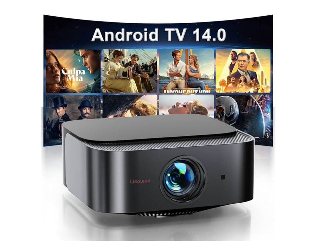 プロジェクター【Android TV 14＆1000ANSI】