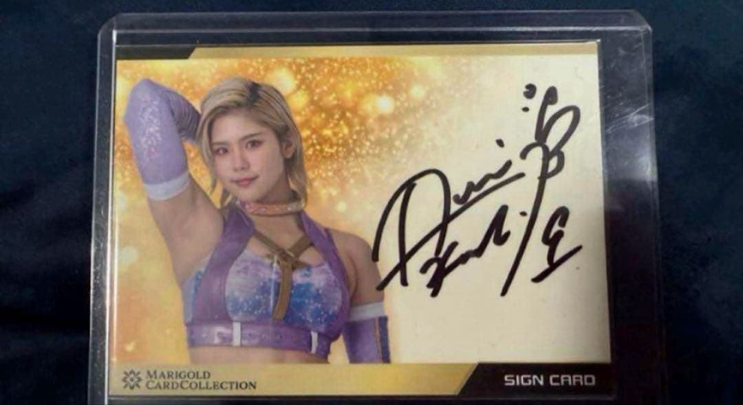 女子プロレス　マリーゴールド　直筆サイン入りカード　天麗皇希　トレカ