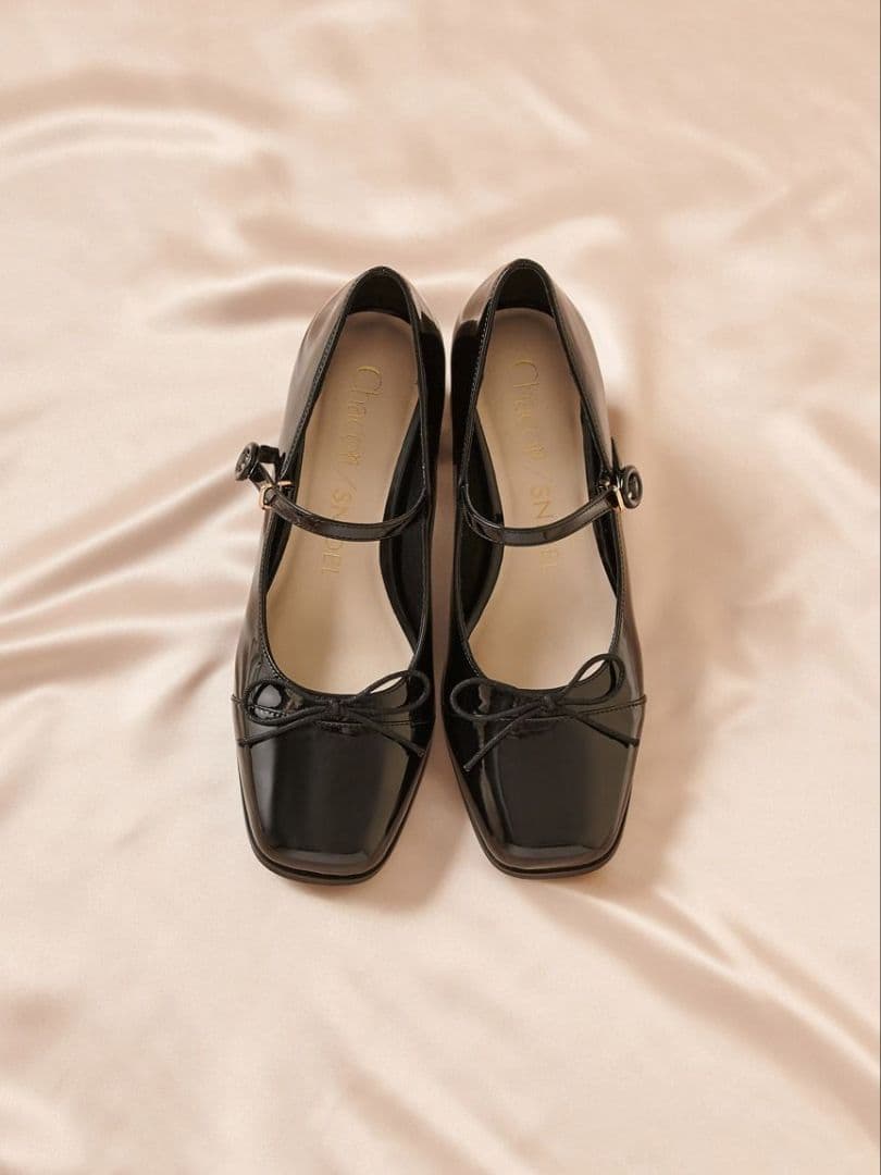 SNIDEL☓Chacottコラボ メリージェーンパンプス BLK