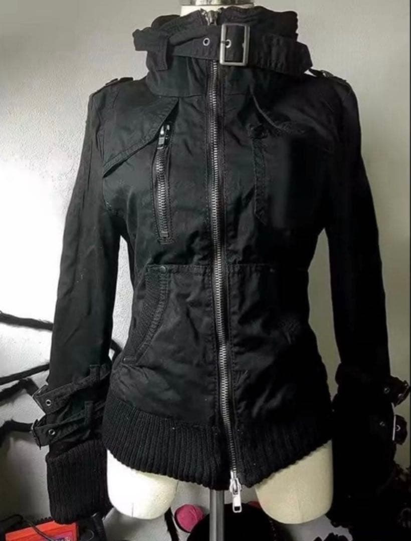 y2k goth military Jacket 00s archive