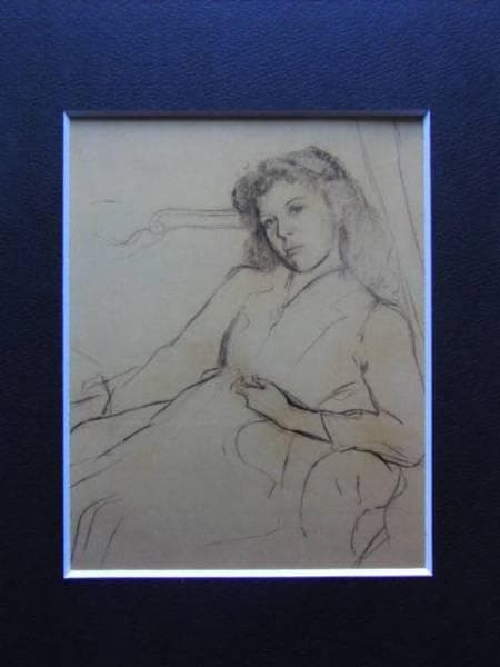 バルテュス、BALTHUS、Aの肖像、希少な額装用画集より、新品高級額、額装付