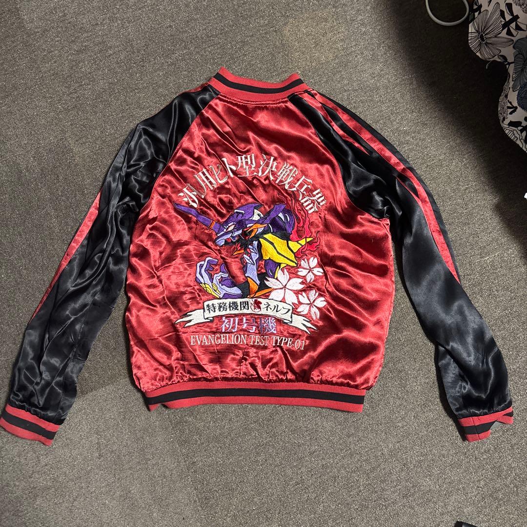 推しは御坂美琴 エヴァンゲリオン スカジャン 赤黒