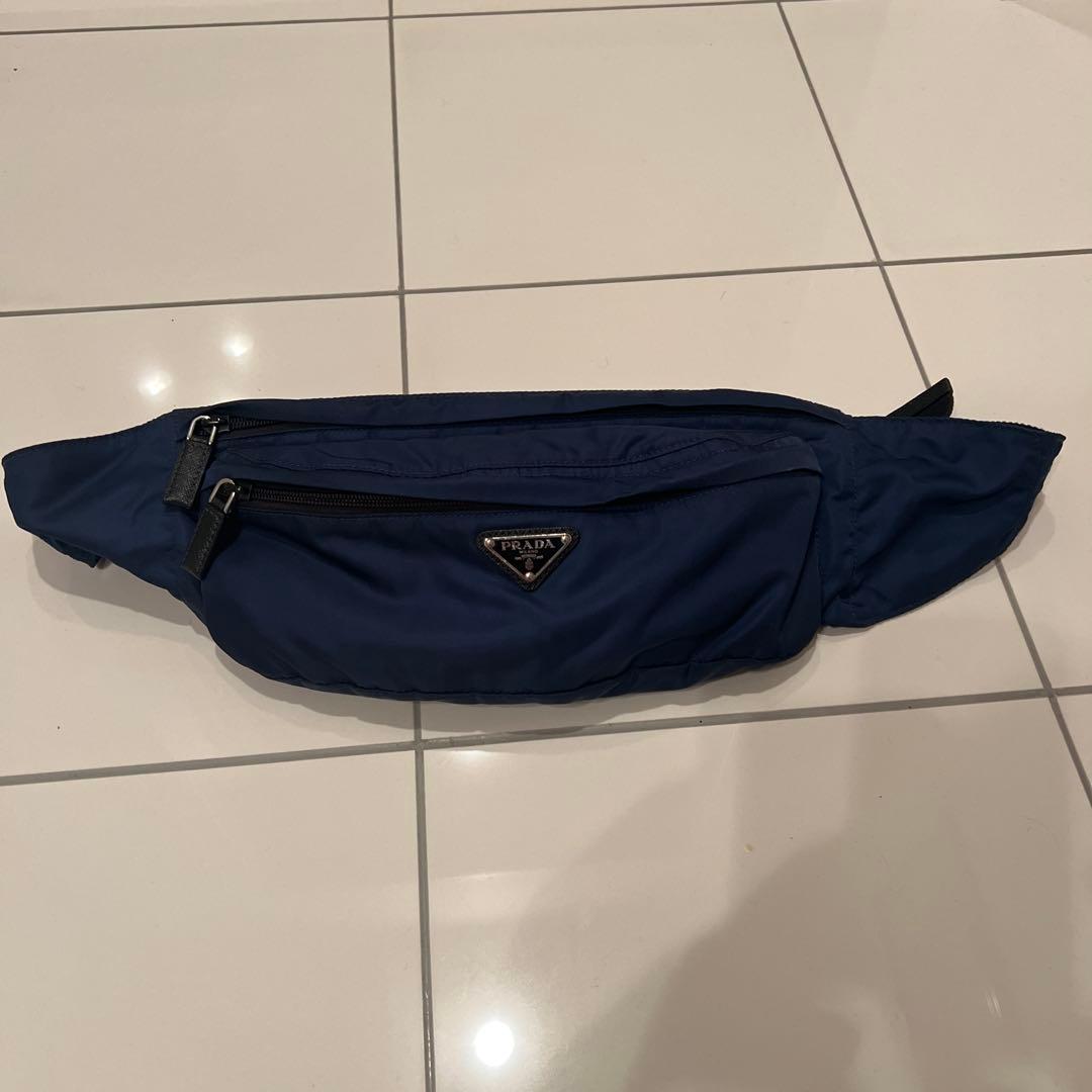 PRADA ネイビー ウエストポーチ