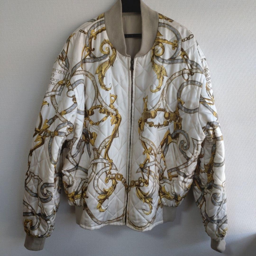 K*a様 HERMES リバーシブル ブルゾン シルク 中綿入り　48