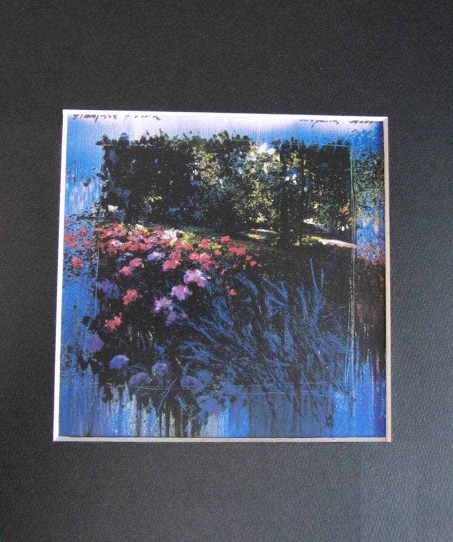 J.トレンツ・リャド、【スタット公園の庭】、希少な額装用画集より、状態良好