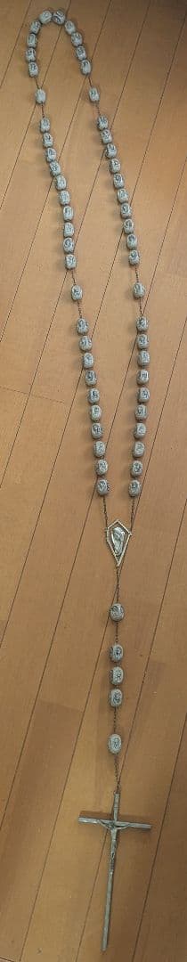 ビンテージ イタリア製 ロザリオ 長さ 160cm マリア キリスト カトリック