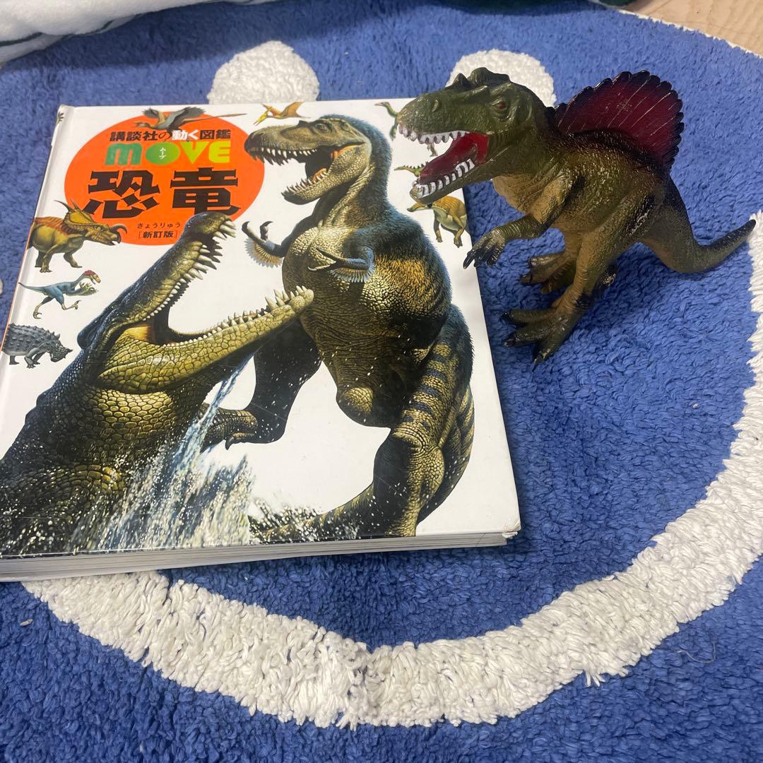 恐竜フィギュア6体セットとモササウルスと図鑑 - メルカリ