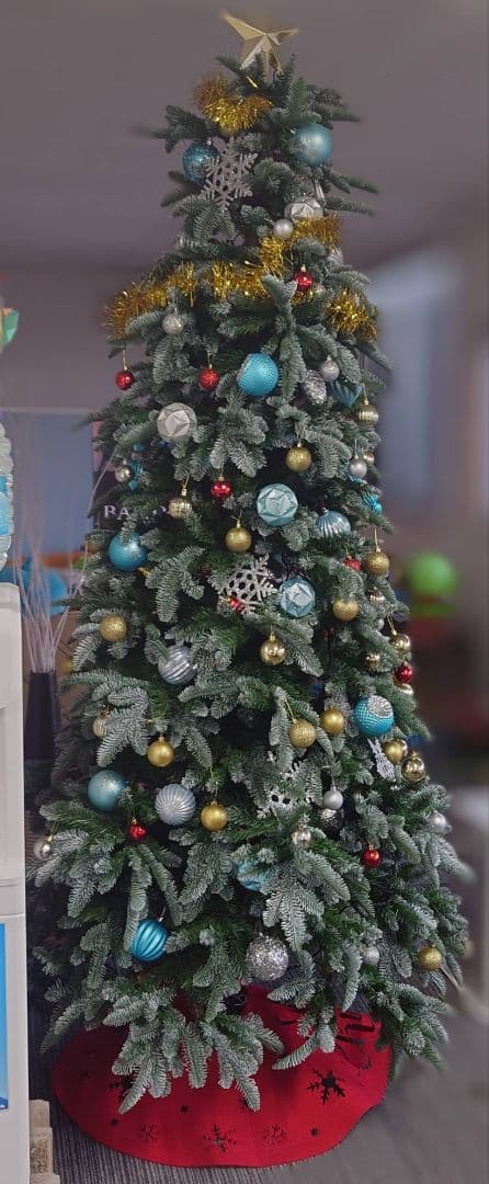 クリスマスツリー 230センチ〜240センチ　飾りや電飾多数　セット　店舗使用