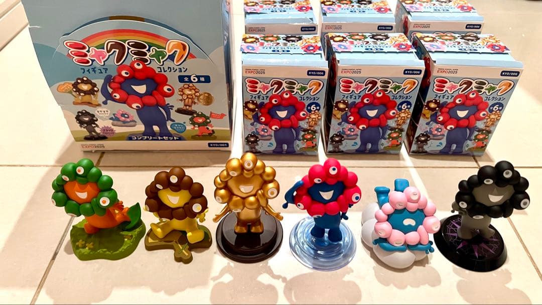 ミャクミャクフィギュアコンプリート 6体セット 開封済み - メルカリ