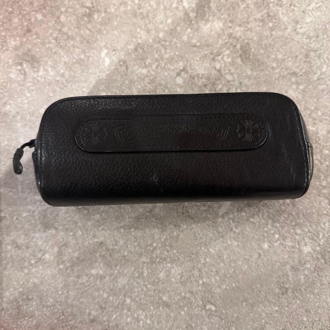 クロムハーツ レザーメガネケース 眼鏡ケース サングラスケース ペンケース　黒
