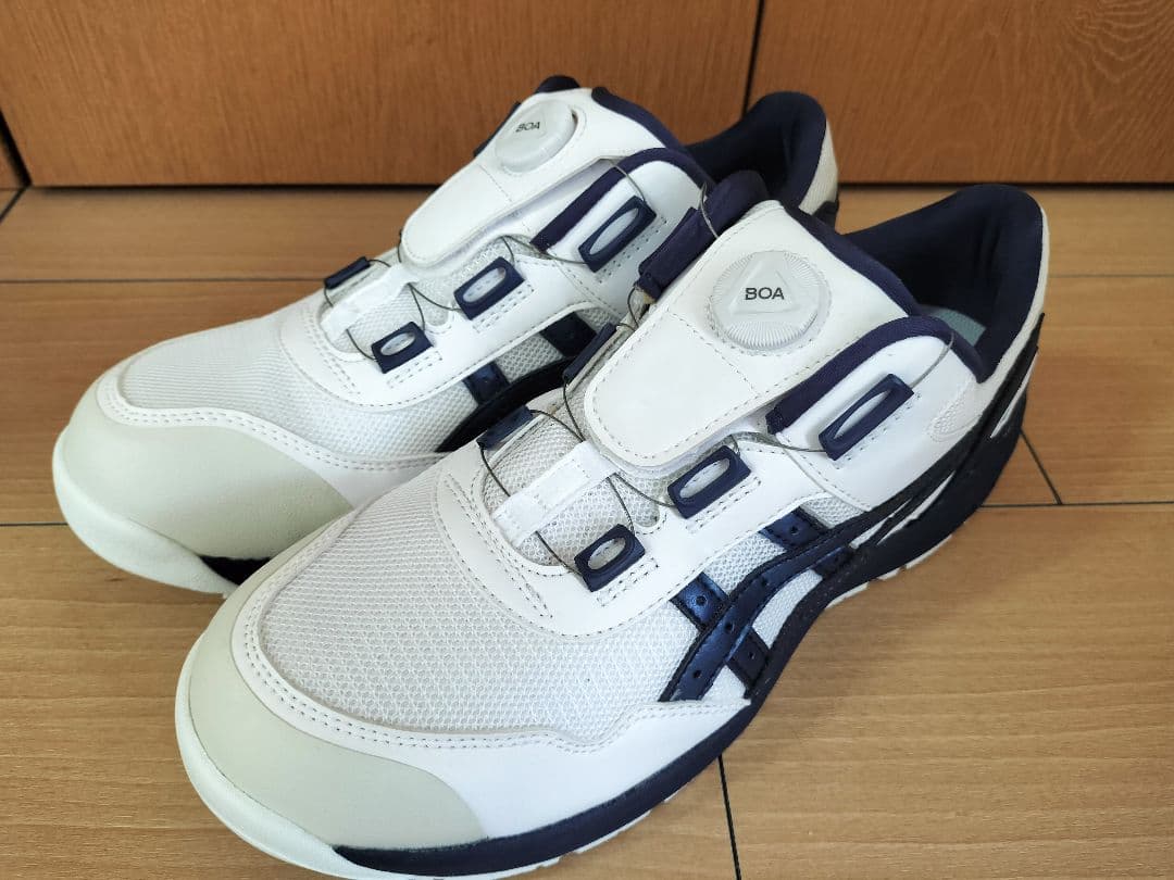 ASICS BOA 安全靴 ホワイト/ネイビー