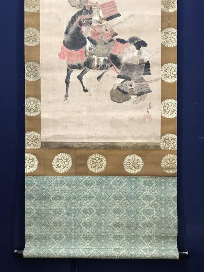 模写】土佐光起/若武者図/江戸前期/神功皇后図/掛軸/名家伝来/AC-405