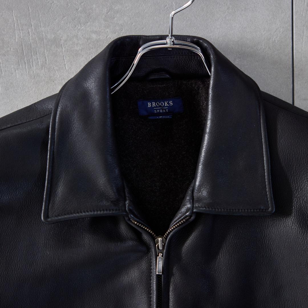 本革】BROOKS Sport レザージャケット ブラック L - メルカリ