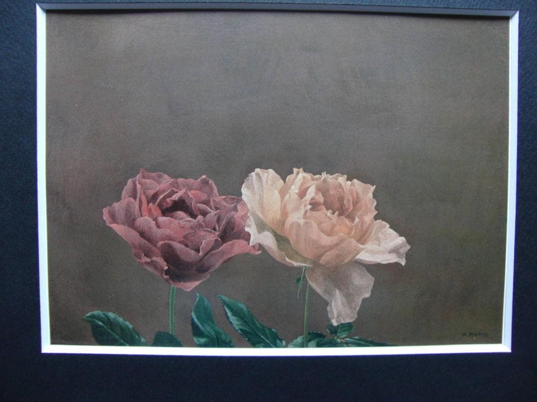 野田 弘志、「バラ」、希少画集・額装画、日本製・新品額縁にて額装致します 野田弘志 バラ | 絵画など美術品の販売と買取 | 東京・銀座 おいだ美術