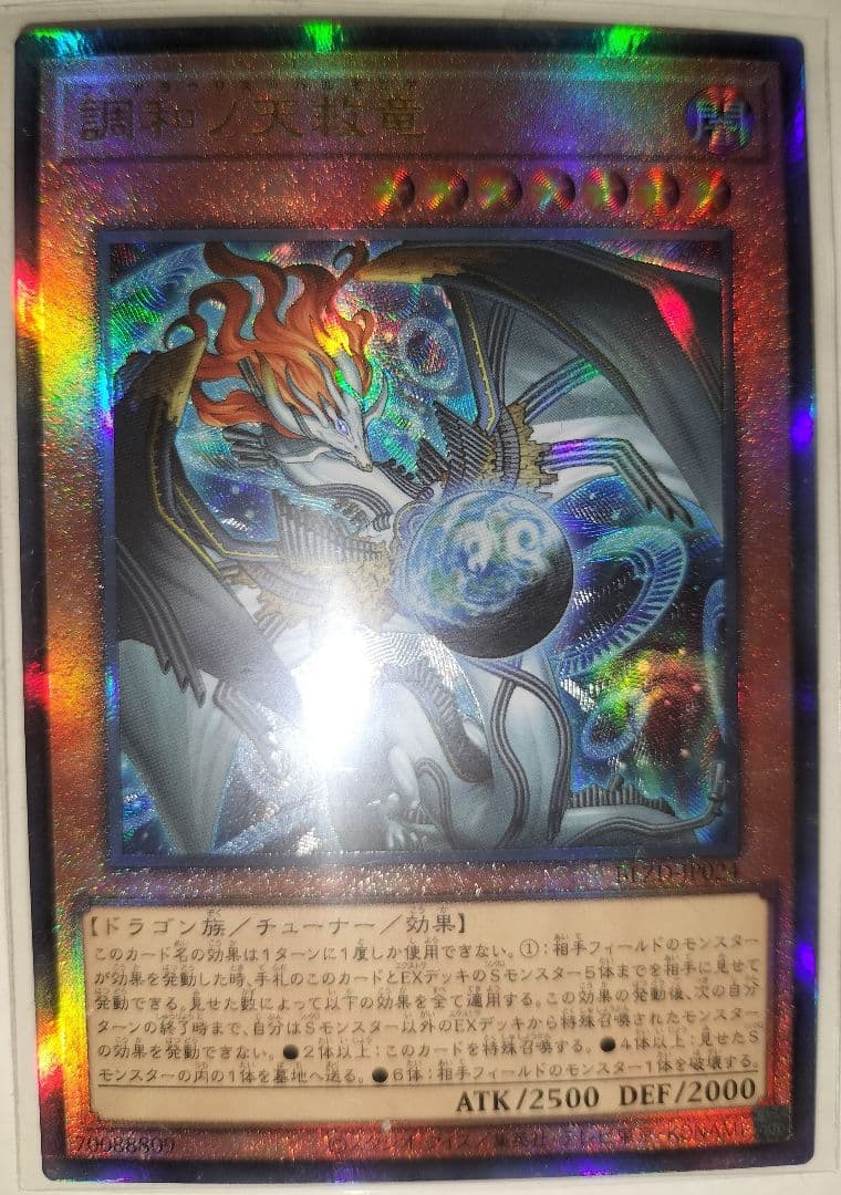 遊戯王　調和ノ天救竜　レリーフ　ドミナススパーク　シークレット 遊戯王 ドミナススパーク 調和ノ天救竜 レリーフ - メルカリ