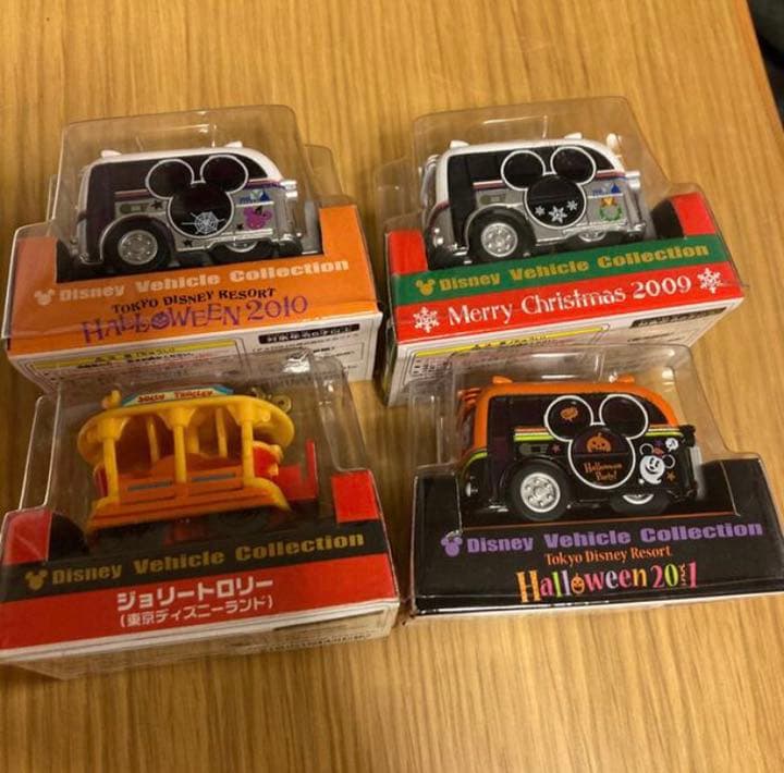 ディズニーリゾートトミカ チョロQ4種類 クルーザー ジョリートロリー